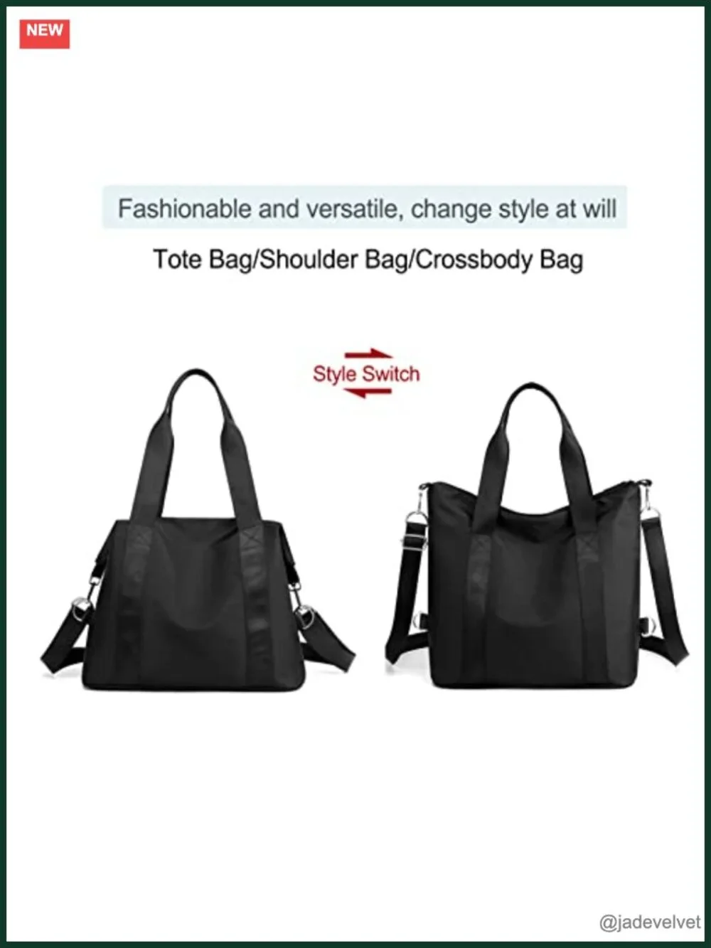 Nylon Crossbody Satchel Tote Waterproof Messenger 7 Pockets Shoulder Bag
